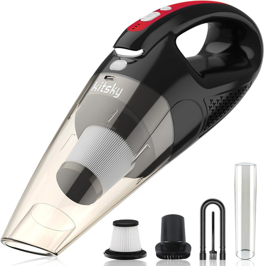 Powerful Cordless Handheld Vacuum - Cordless & Powerful Suction, Advanced Brushless Motor, Extended Life Battery, Quiet HEPA Filter
